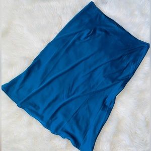 Nasty Gal Collection Satin Midi Women | Color: Blue | Size: 12 / Large